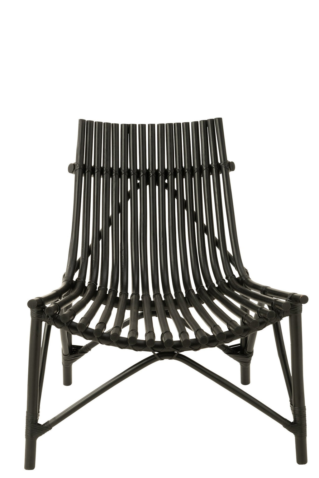 J-Line stoel Rotan - jute - zwart