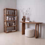Bullnose consoletafel mangohout bruin - 140cm