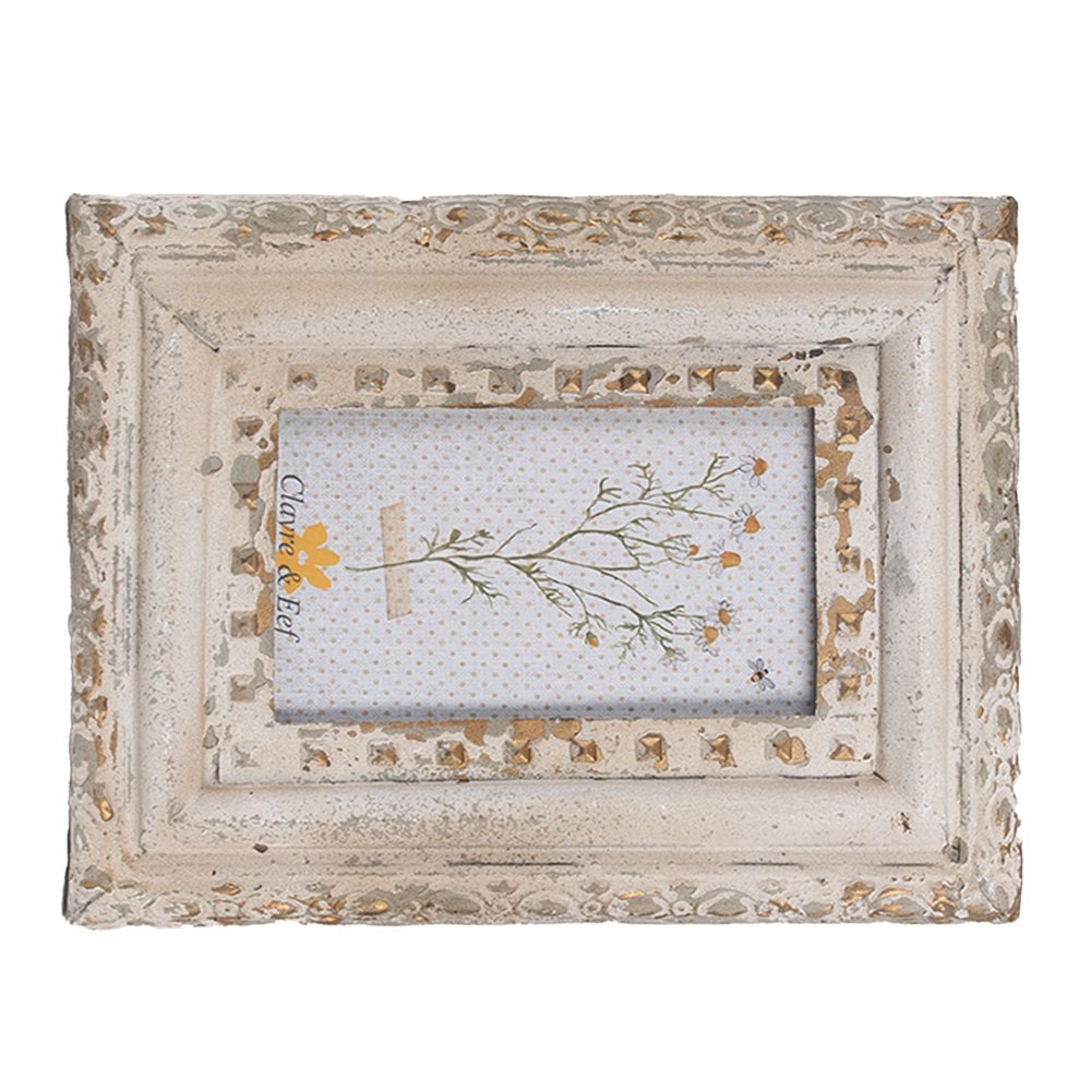 Fotolijst 10x15 cm Beige Metaal Fotokader