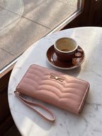 Portemonnee 19x10 cm Roze Kunstleer
