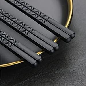 Herbruikbare eetstokjes van glasvezel – antislip eetstokjes – vaatwasmachinebestendig – 24 cm (2 paar)