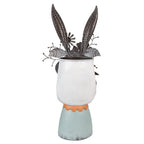 Bloempot Konijn 62 cm Wit Metaal Decoratie Beeld