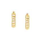 Hoops Oorbellen met strass steentjes