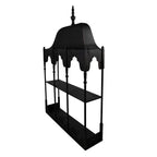 Wandrek 102x25x157 cm Zwart Metaal