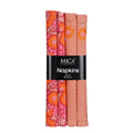 Servet bloem roze 4 stuks
