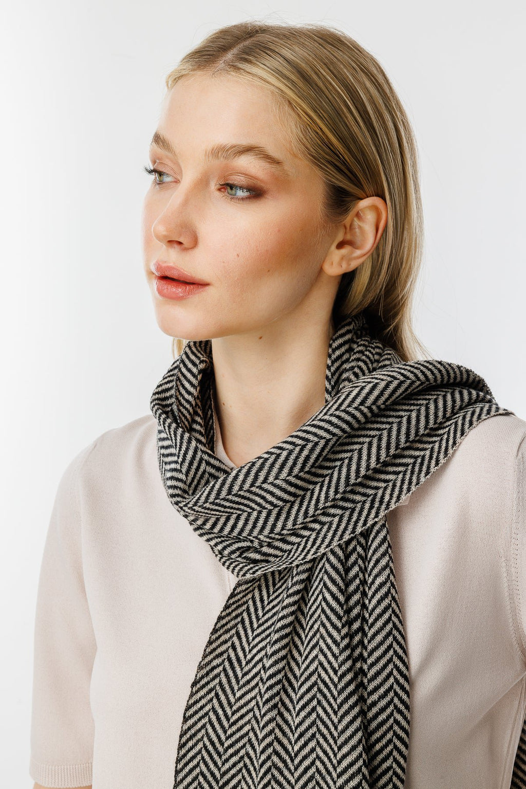 Lycia-sjaal zwart-beige