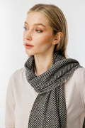 Lycia-sjaal zwart-beige