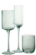 J-Line glas champagne Louise - glas - transparant/groen