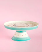 Veldleeuwerik handgeschilderde keramische taartstandaard 24 cm
