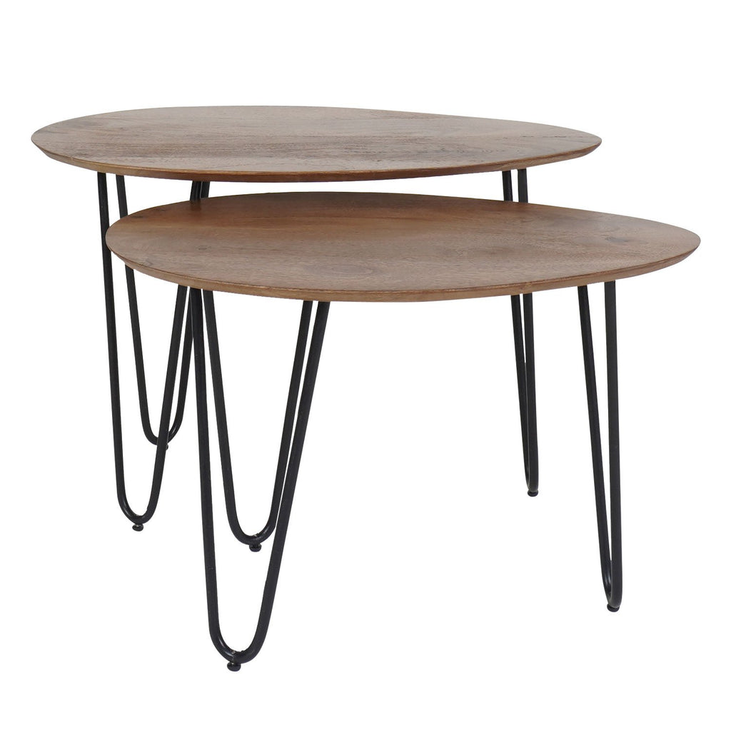 Salontafel Fabio - Mangohout - Set van 2