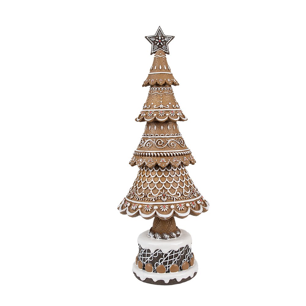 Kerstdecoratie Kerstboom Ø 16x42 cm Bruin Kunststof