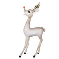 Kerstdecoratie met LED-verlichting Hert 28x10x55 cm / 2xAAA Beige Metaal