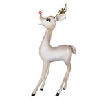 Kerstdecoratie met LED-verlichting Hert 28x10x55 cm / 2xAAA Beige Metaal