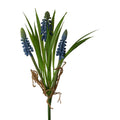 Kunst Muscari op pick 22cm blauw