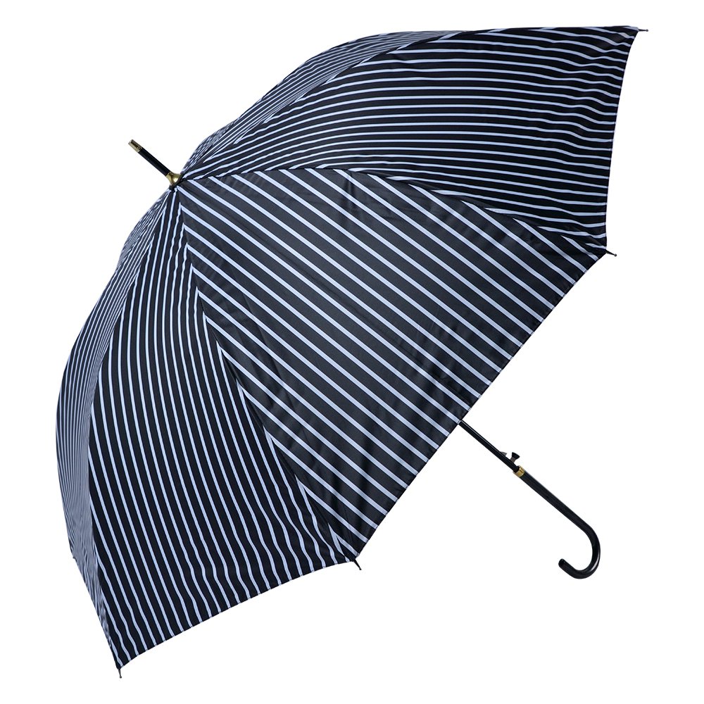 Paraplu Volwassenen Ø 100 cm Zwart Polyester Strepen Regenscherm