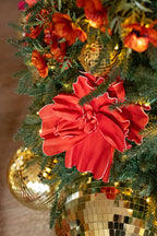 J-Line decoratie Bloem Eva - rubber - koraalrood - L