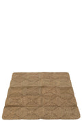 J-Line tapijt Vierkanten Geweven Touw - polyester - naturel