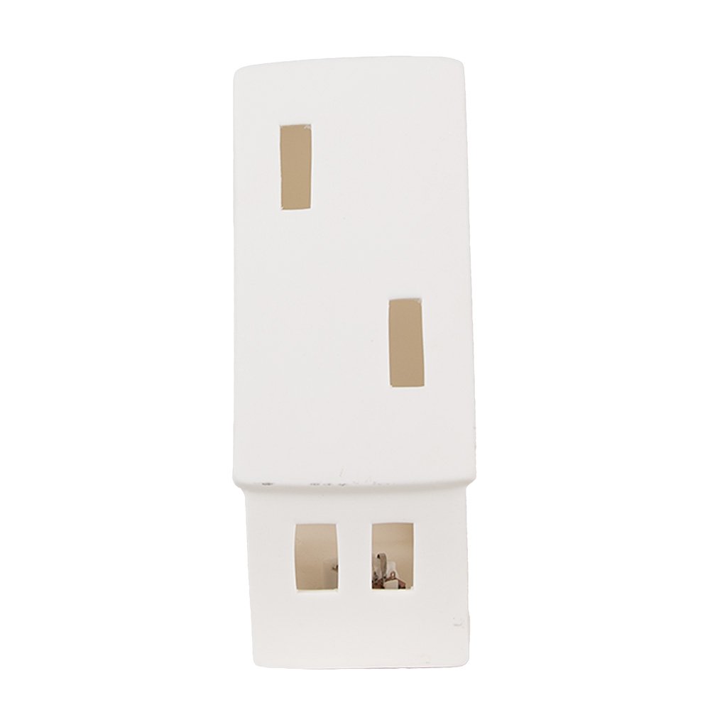 Decoratie Huis met LED 9x6x15 cm Beige Porselein