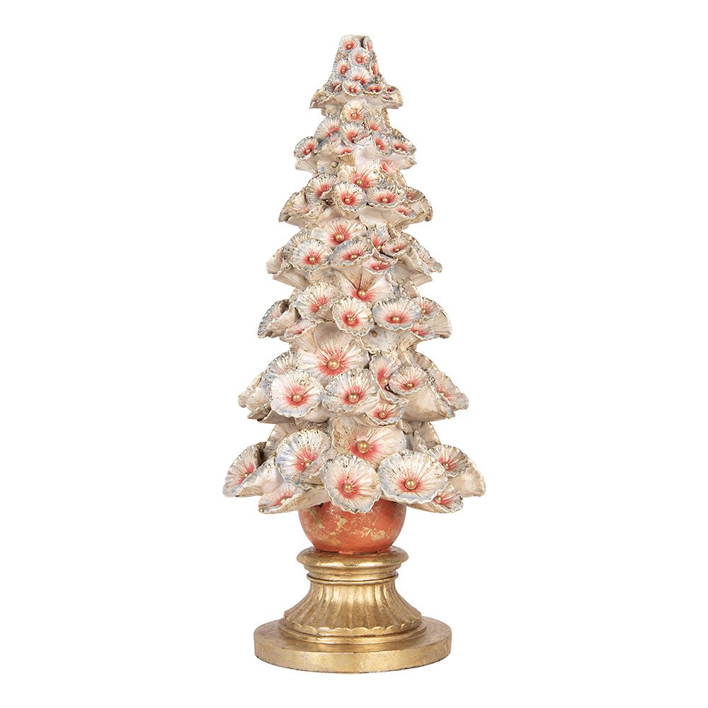 Kerstdecoratie Beeld Kerstboom Ø 29x69 cm Wit Kunststof