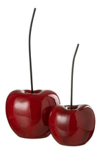 J-Line decoratie Kers - polyresin - blinkend rood - large
