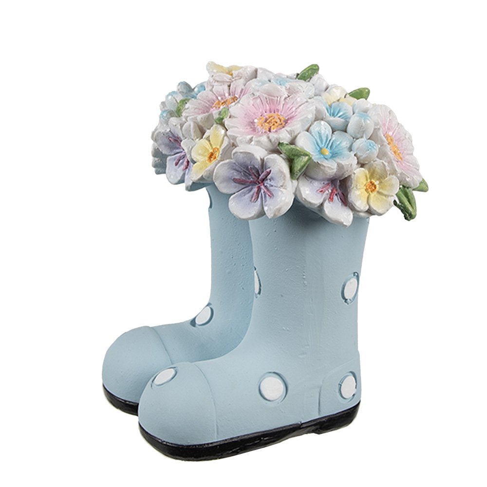 Decoratie Beeld Laars 10x10x12 cm Blauw Kunststof