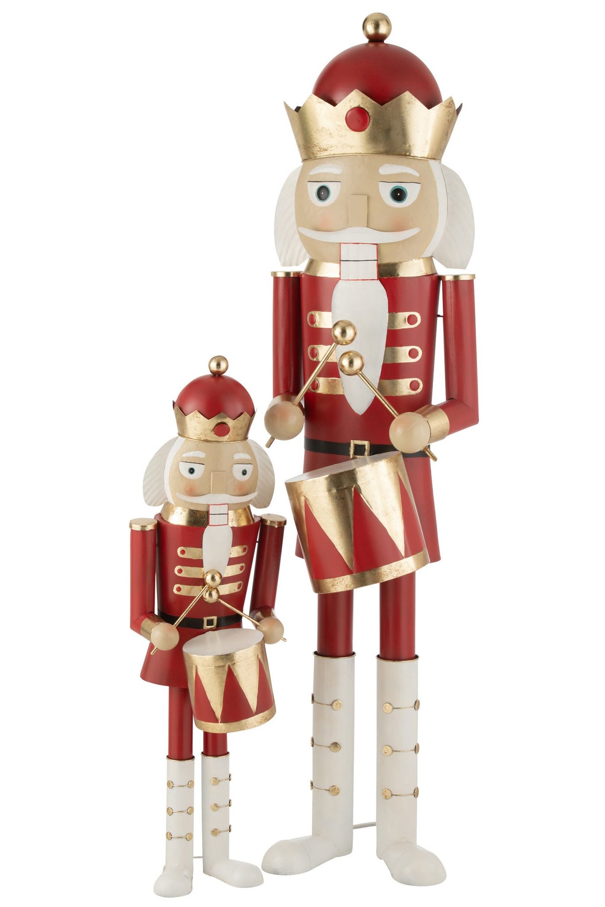 J-Line figuur Notenkraker Trammel - ijzer - rood/goud - L