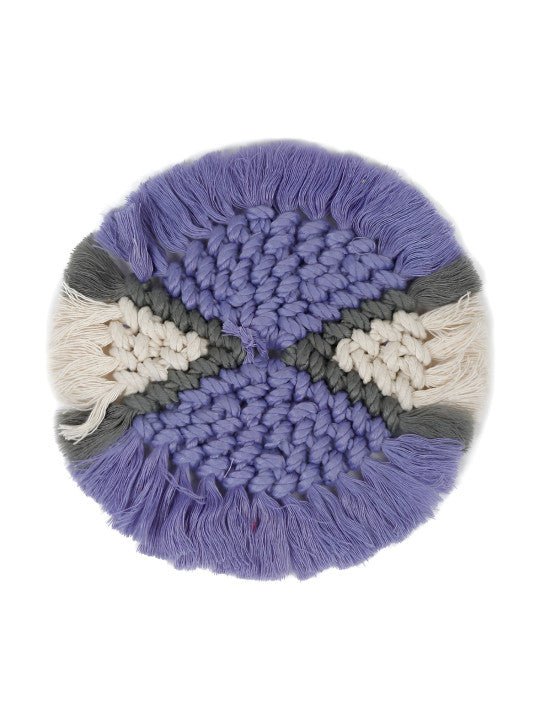 Premium Macrame-drankbeschermers – tweekleurig ontwerp – set van 2