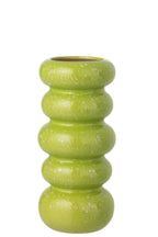 J-Line vaas Ringen - polyresin - porselein/groe - L
