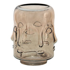 Vaas Ø 14x18 cm Bruin Glas Bloempot Binnen