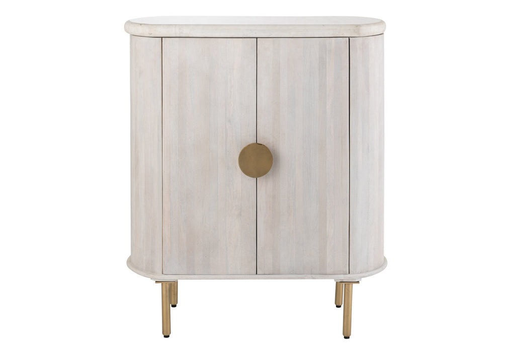 J-Line kast Marbel Bovenkant - hout - wit/goud
