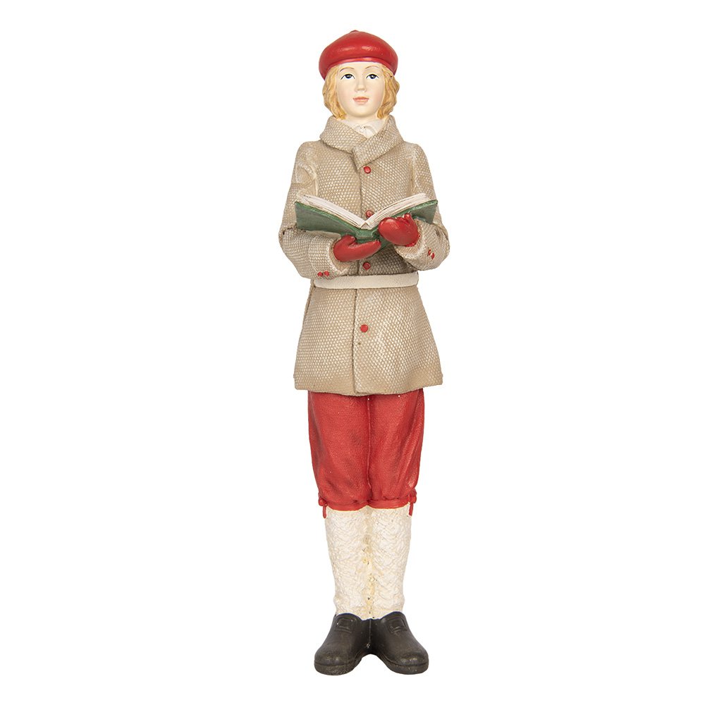 Kerstdecoratie Beeld Kerstgroep 13x12x40 cm Rood Kunststof