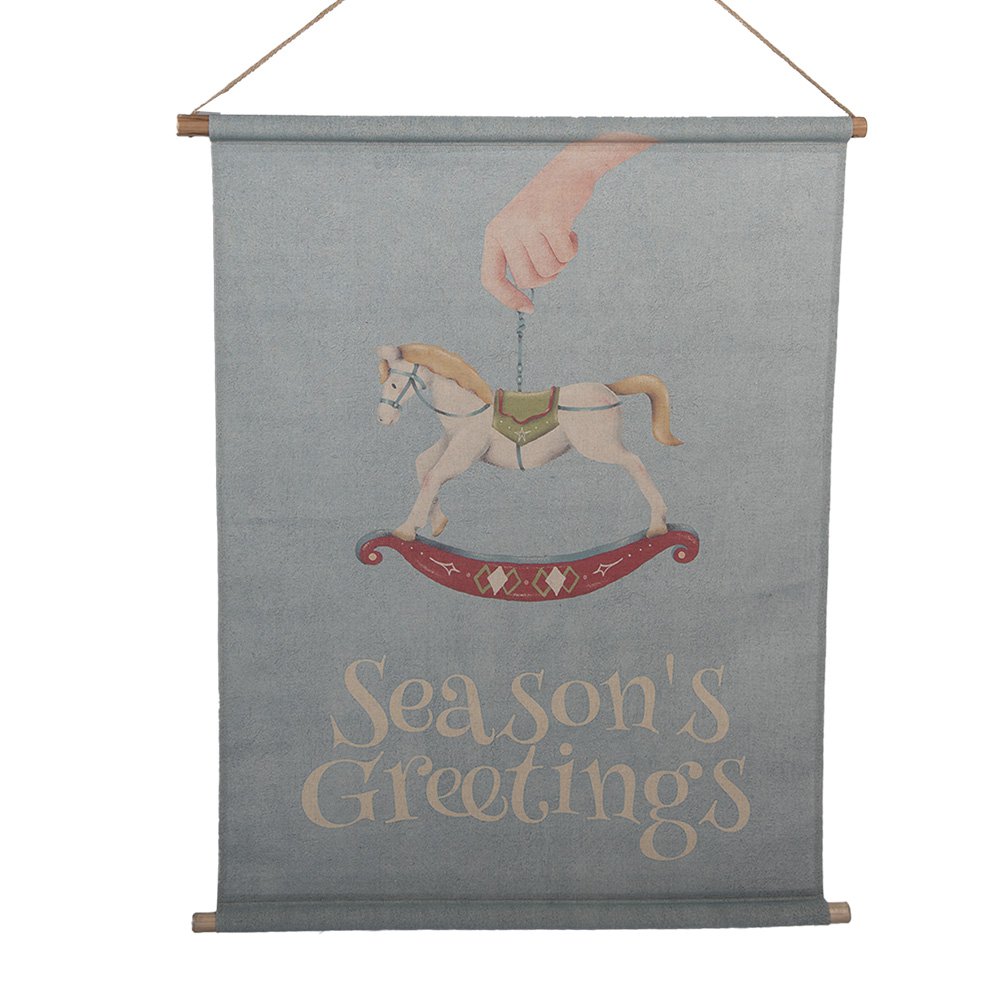 Wandkleed 76x3x97 cm Blauw Textiel