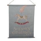 Wandkleed 76x3x97 cm Blauw Textiel