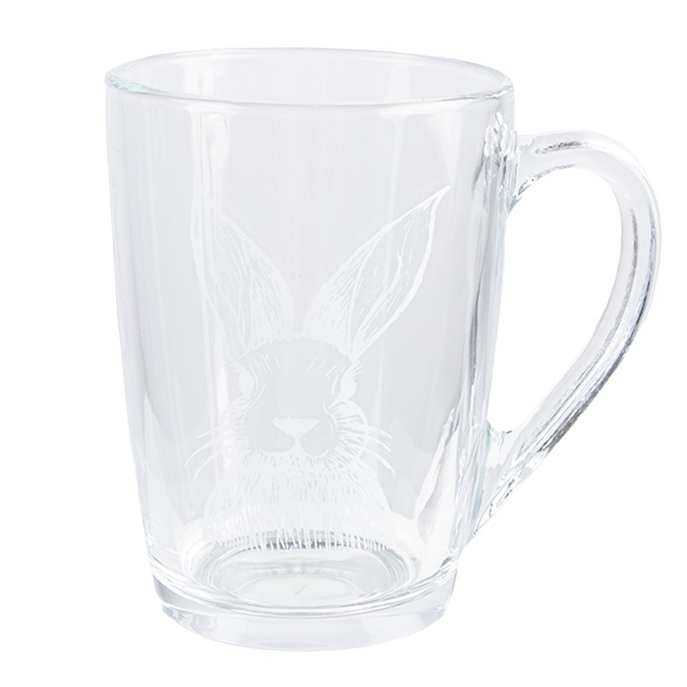 Theeglas 300 ml Transparant Glas Konijn Theemok