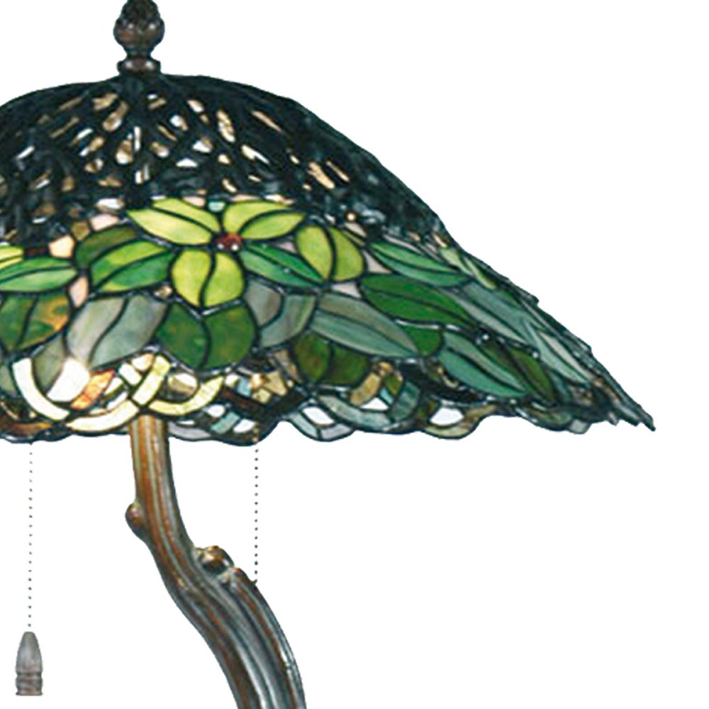 Tiffany Tafellamp Ø 47x58 cm Groen Glas Tiffany Bureaulamp
