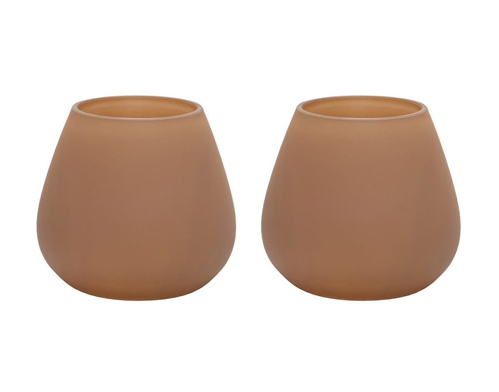 Waxinelichthouder - Tasman XS matte sand (set van 2 stuks)
