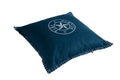 Hampton kussen blauw 45x45cm (8 rings)