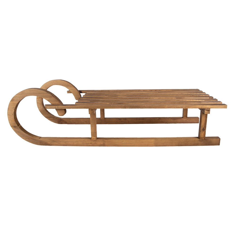 Decoratie Slee 100x37x27 cm Bruin Hout