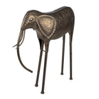 Beeld Olifant 86 cm Koperkleurig Metaal Olifant Decoratie