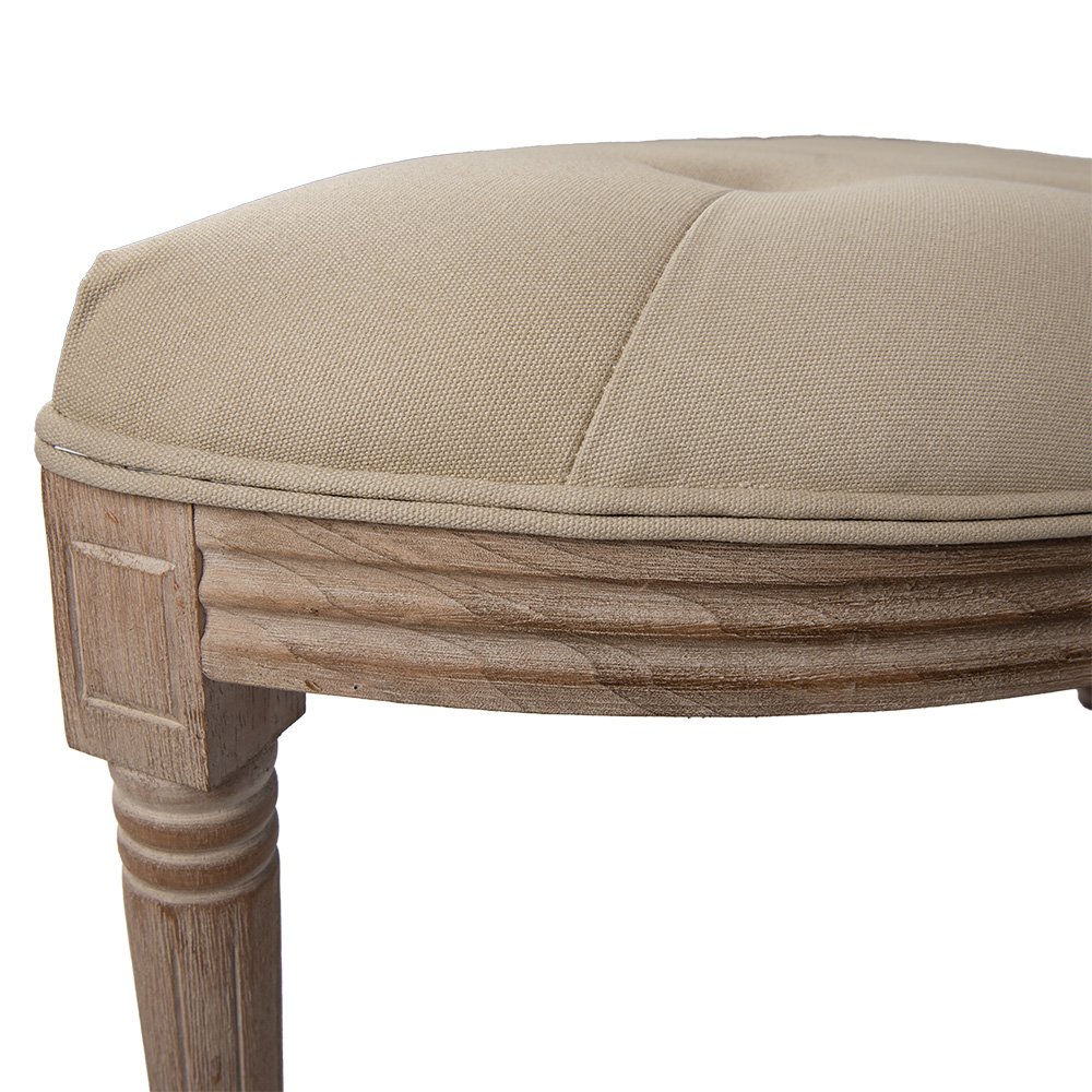 Bankje 125x41x48 cm Bruin Beige Hout