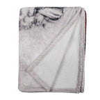 Plaid 130x170 cm Wit Grijs Polyester Kerstman Deken
