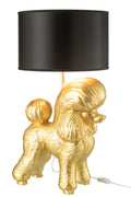 J-Line Lamp Hond Poodle Resine Goud