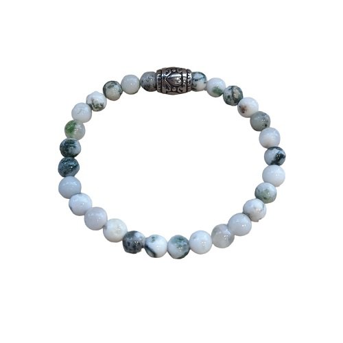 Dames armband Boom Agaat 6 mm met basic kraal