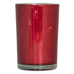 Theelichthouder ski rood goud large 18cm*
