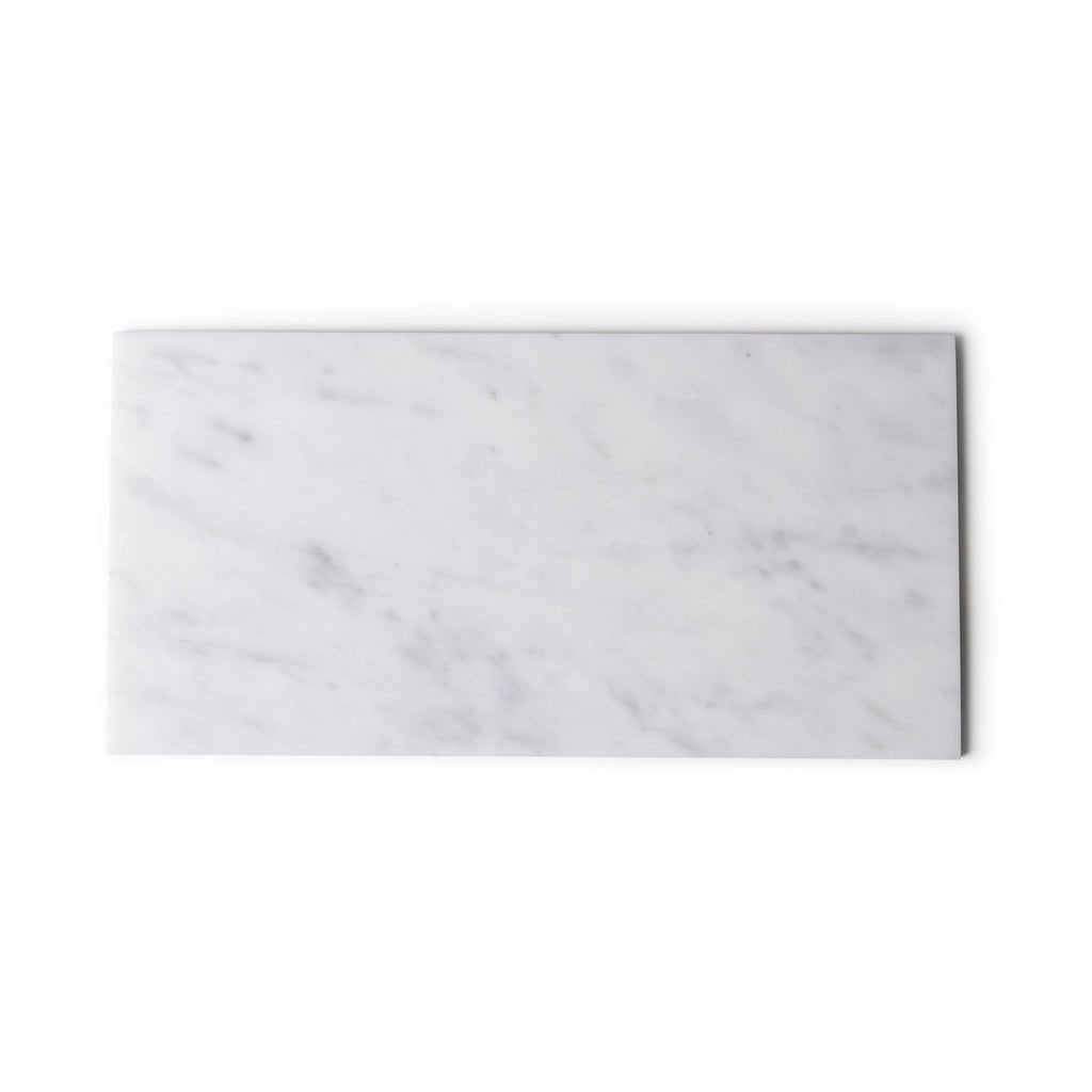 Marmer dienblad rechthoek L wit 20x40cm
