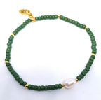 Miyuki stretch armbandje met zoetwaterparel