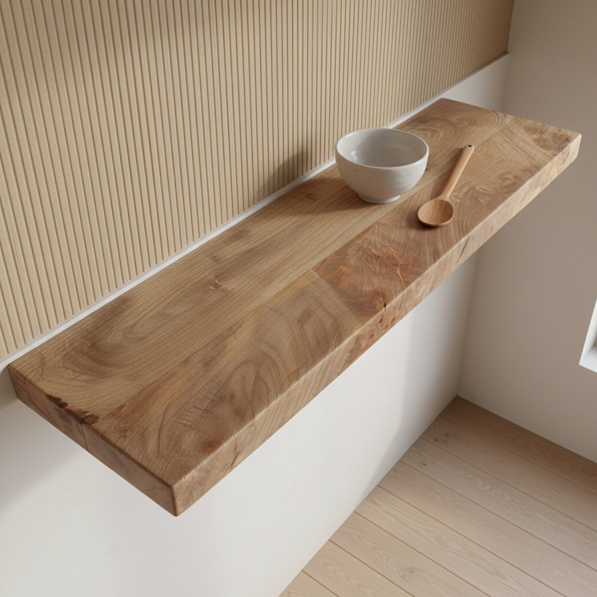 Vintage mango zwevende wandplank