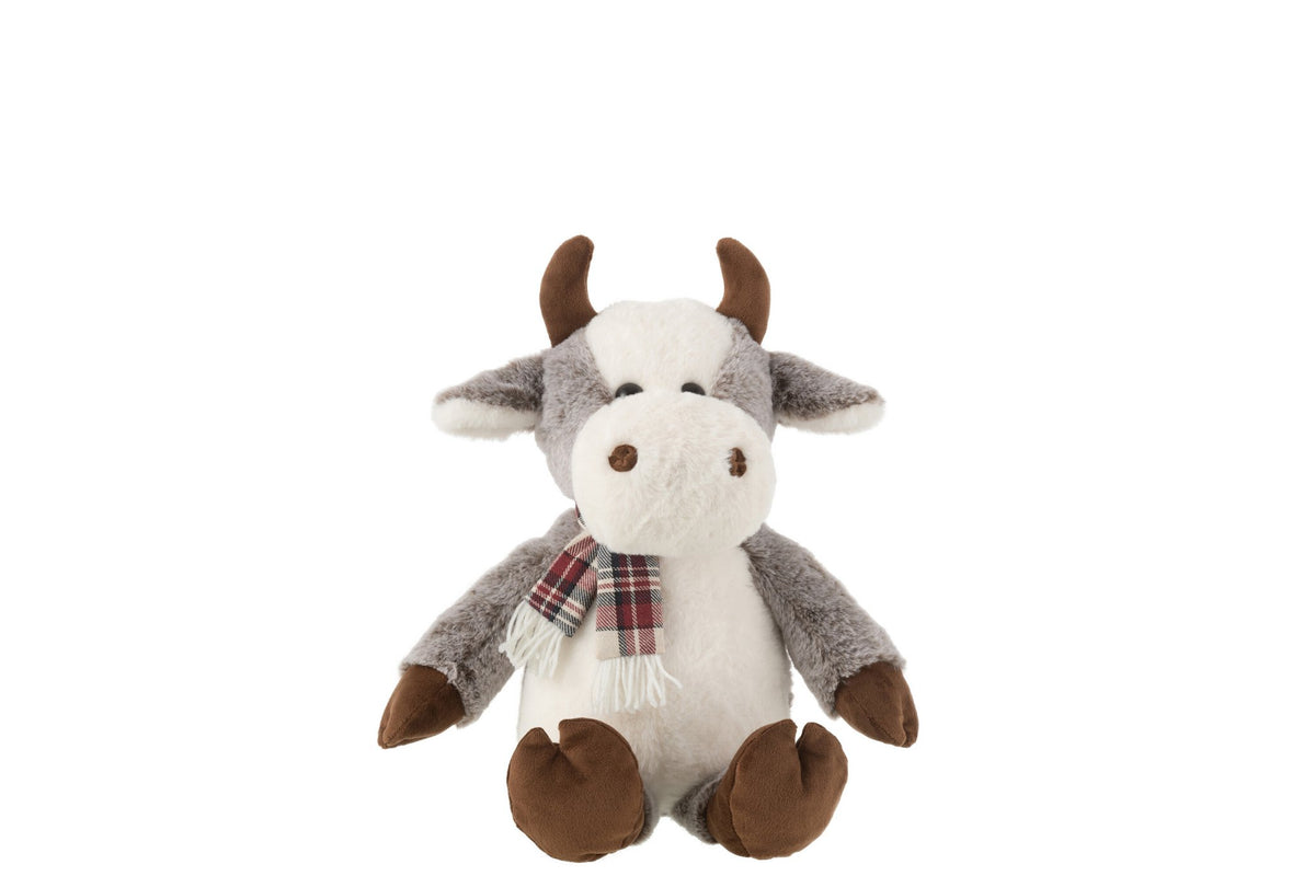 J-Line Koe+Sjaal Pluche Polyester Mix Groot