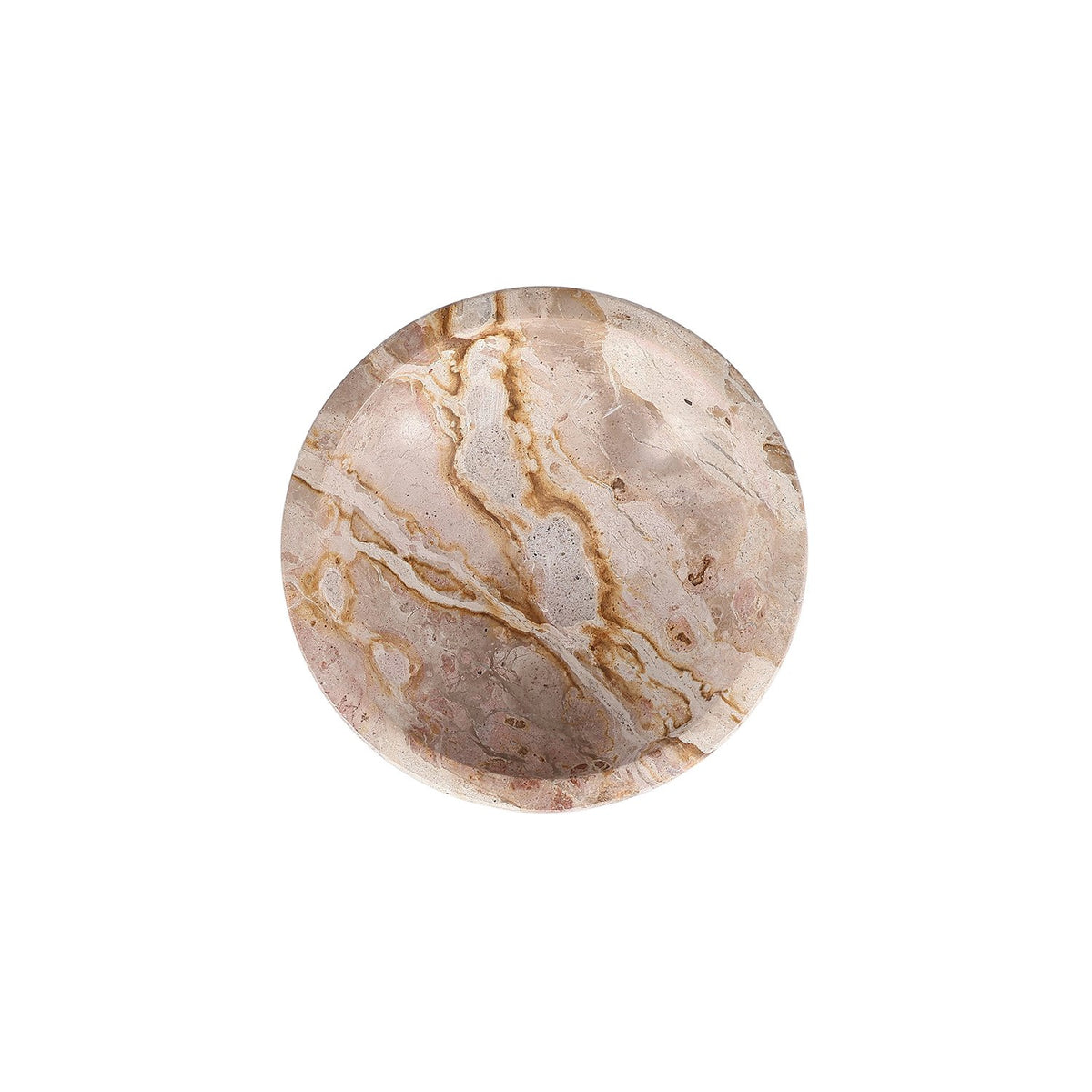 Decoratieve schaal 20xH12cm marmer beige Opus