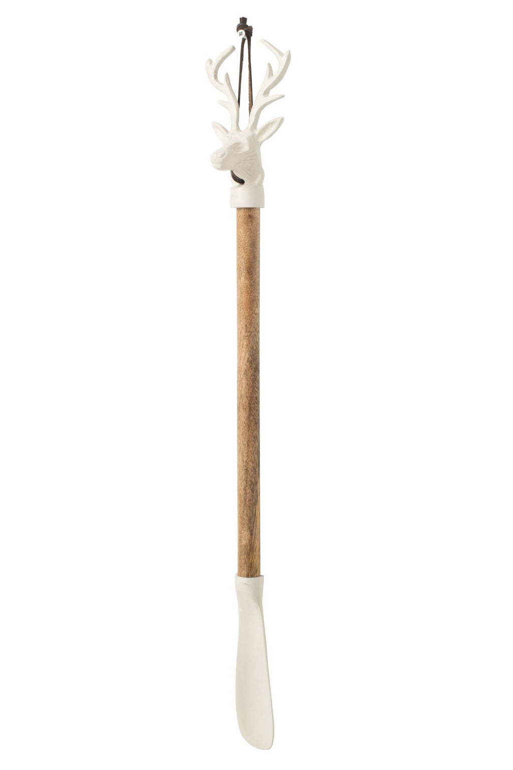 J-Line Schoenlepel hert - aluminium - gebroken wit